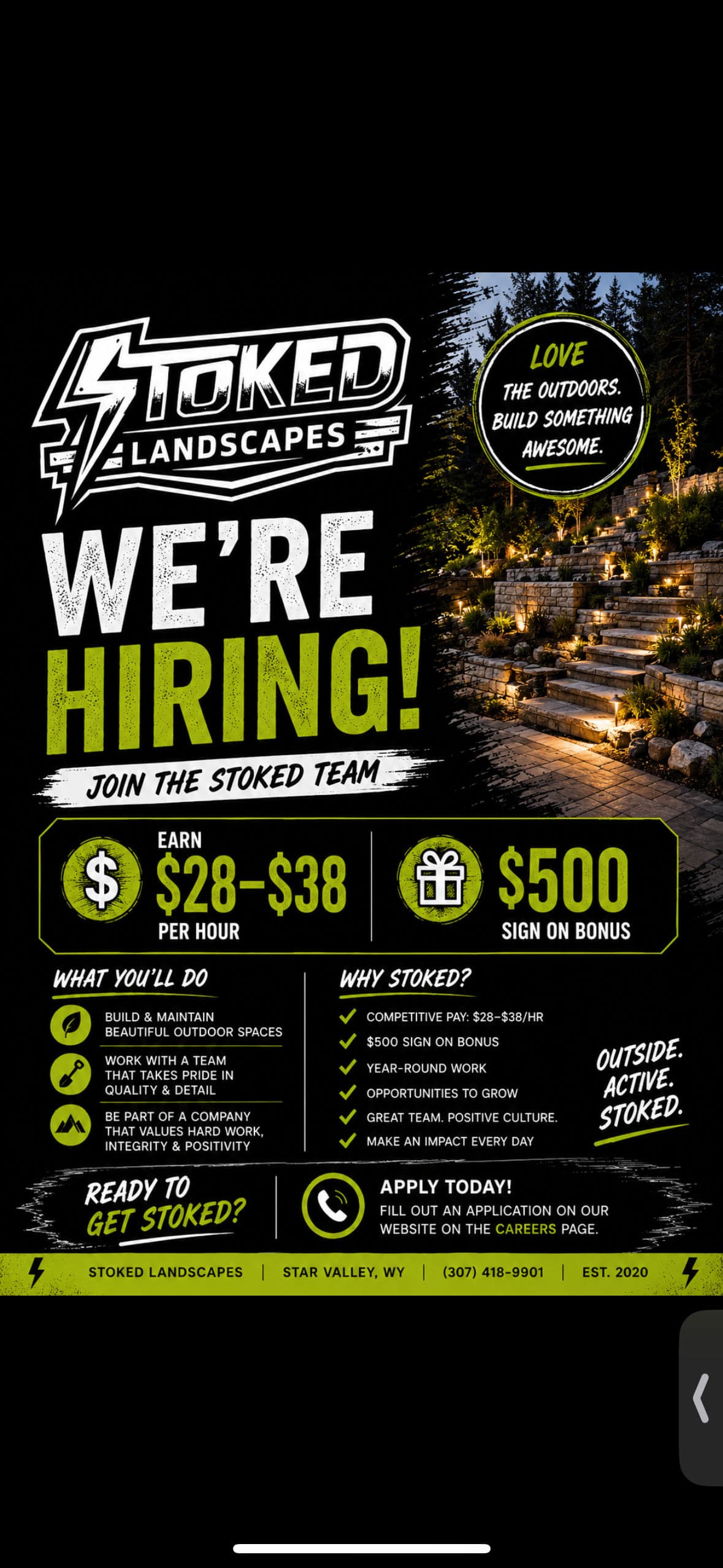 Stoked Landscapes Is Hiring in Star Valley WY image