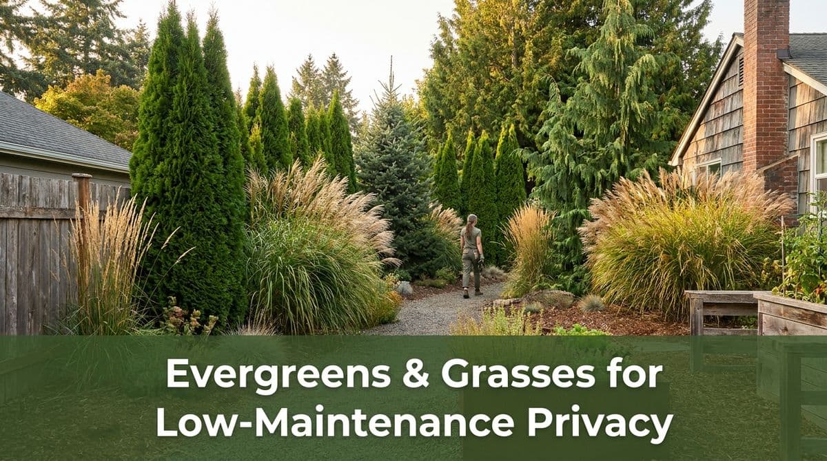 Featured post - Evergreens and Grasses for Low-Maintenance Privacy